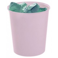 PAPELERA ECOGREEN 100% RECICLADO Y RECICLABLE ROSA PASTEL 18 LITROS 290X310 MM ARCHIVO 2000 2001 RS PS (Espera 4 dias)